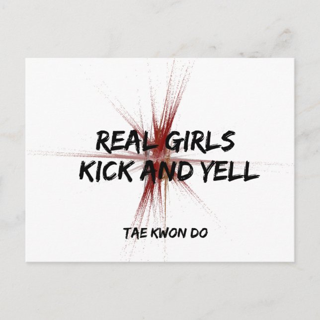 Postal Artes marciales Chicas de Taekwondo patean y amari (Anverso)