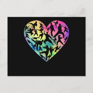Postal Artes Marciales Formación de Amor al Corazón Karat