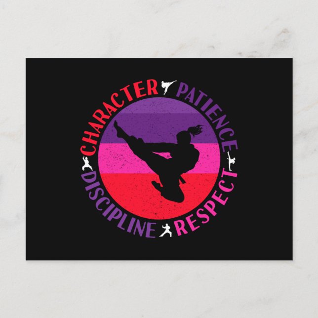 Postal Artes Marciales Valores Fundamentales - Karate (Anverso)