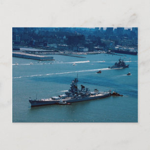 Postal Artes modernas, "USS Wisconsin", Nueva York, Estad