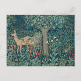 Postal Artes y artesanías de ciervos del Tapiz Morris