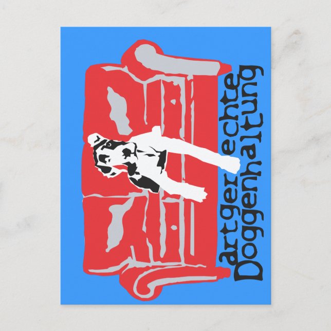 Postal Artgerechte Doggenhaltung (Anverso)