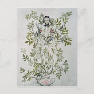 Postal Arthur Rackham En medio de un árbol se sentó una