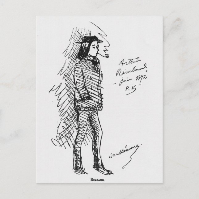 Postal Arthur Rimbaud junio de 1872 (Anverso)