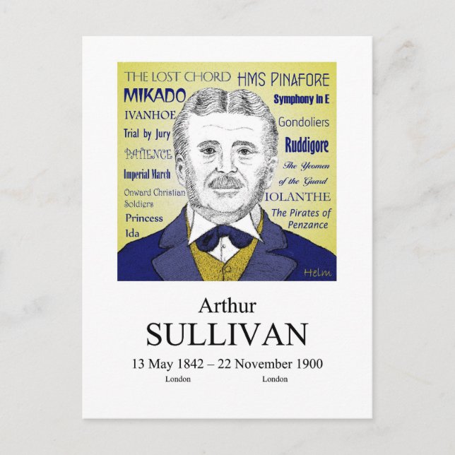 Postal Arthur Sullivan (Anverso)