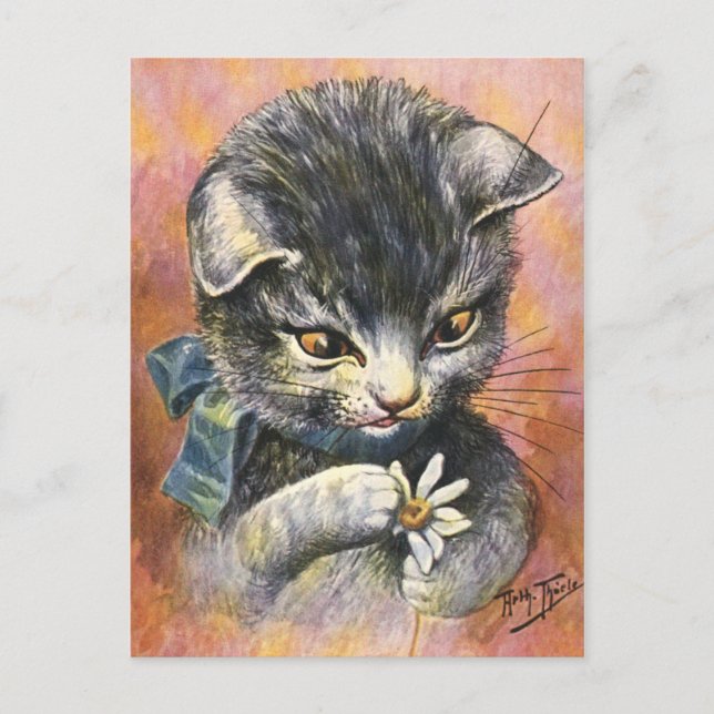 Postal Arthur Thiele - Gato enamorado (Anverso)