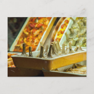 Postal Artichokes listos para comer