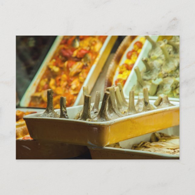 Postal Artichokes listos para comer (Anverso)