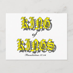 Postal Artículo de regalo cristiano del Rey de los Reyes