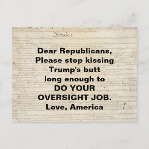 Postal Artículo I Constitución Congreso Hacer su trabajo