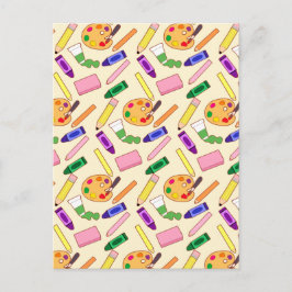 Postal Artículos de arte coloridos