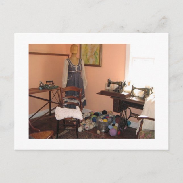 Postal Artículos de coser de los viejos tiempos (Anverso)