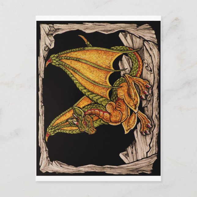 Postal artículos de dragón bebé (Anverso)