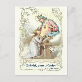 Postal Artículos de la Virgen María bendita de 'Mira a tu