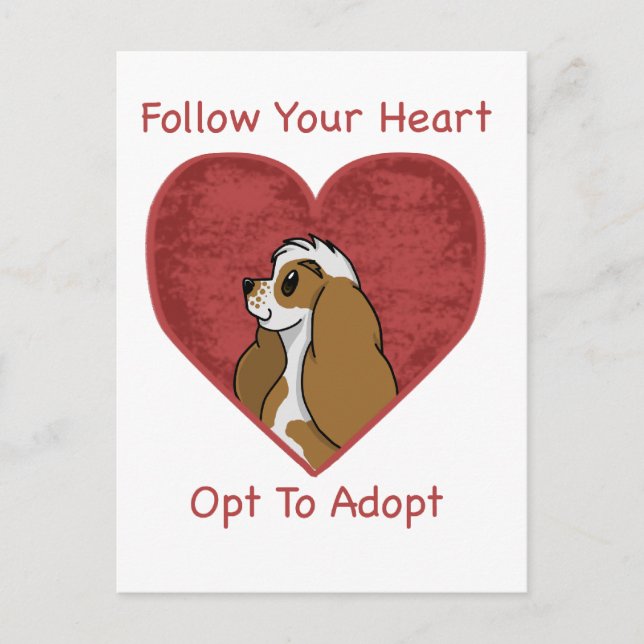 Postal Artículos de rescate de Cocker Spaniel (Anverso)