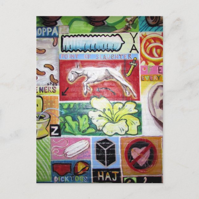 Postal artista de collage (Anverso)