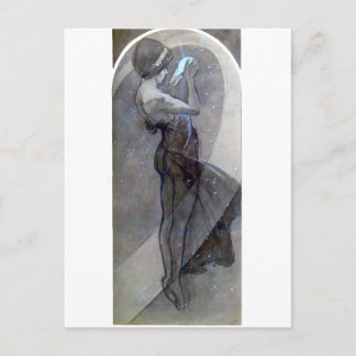 Postal artista de estrella del norte: nueva deco