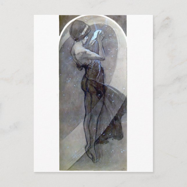 Postal artista de estrella del norte: nueva deco (Anverso)