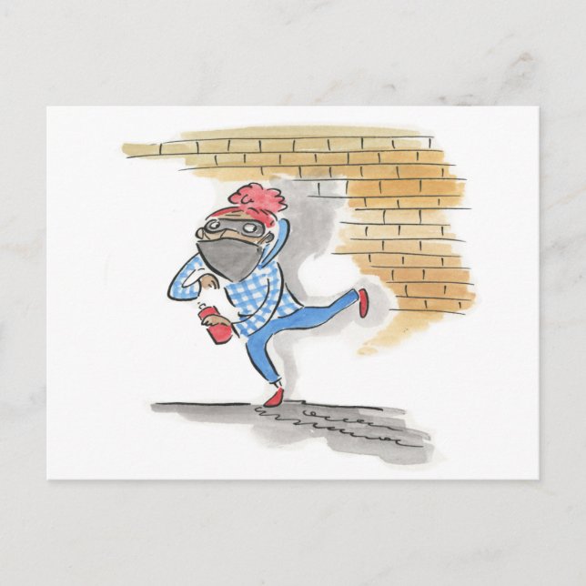 Postal Artista de graffiti (Anverso)