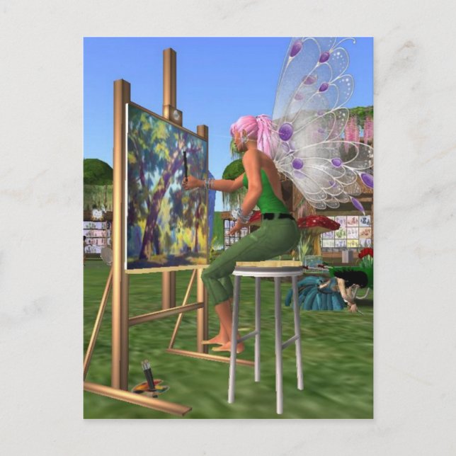 Postal Artista de hadas (Anverso)