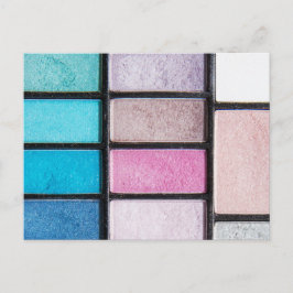 Postal Artista de maquillaje colorido femenino