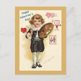 Postal Artista de Niño Vintage Hermosa copia de San Valen