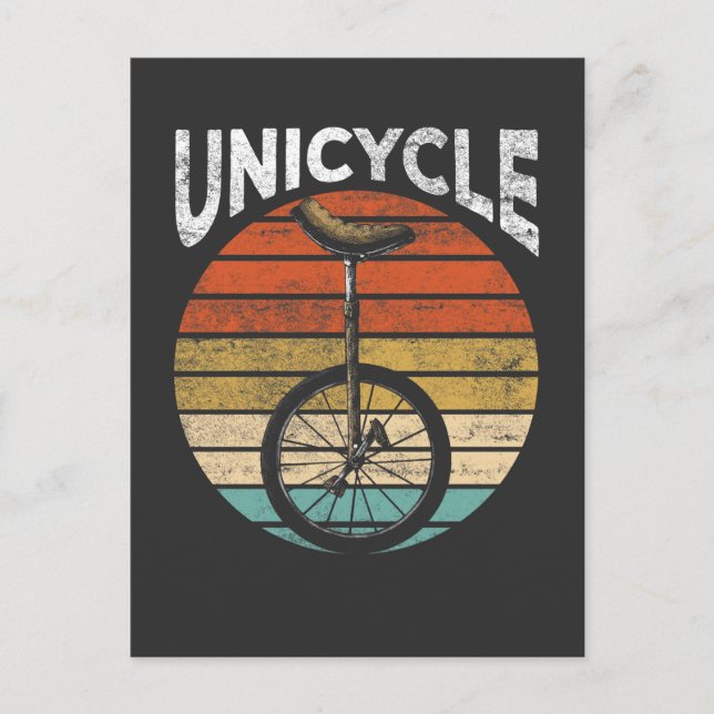 Postal Artista de unicíclico de moda deportivo unicíclico (Anverso)