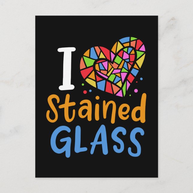 Postal Artista de vidrio manchado de vidrio templado (Anverso)