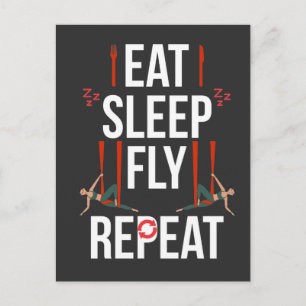 Postal Artista de Yoga Aéreo Gimnasia Baile Aerialista Ch