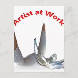 Postal Artista en el trabajo