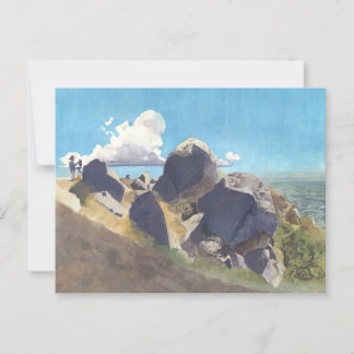 Postal Artista en la costa de California