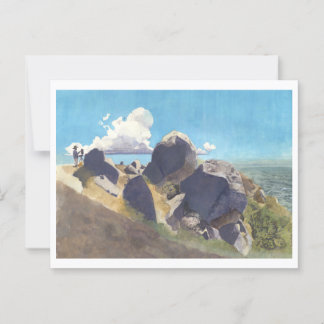 Postal Artista en la costa de California