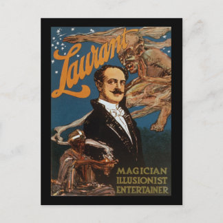 Postal Artista ilustre de la magia Laurant