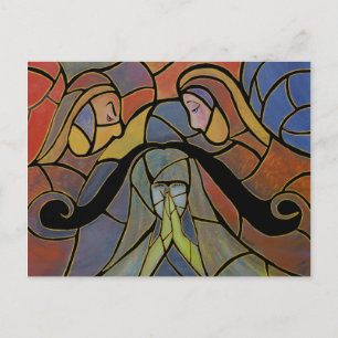 Postal artística abstracta caído