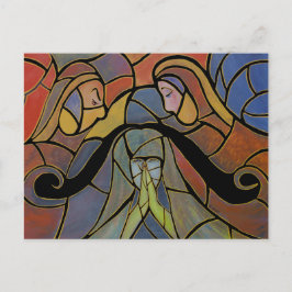 Postal artística abstracta caído