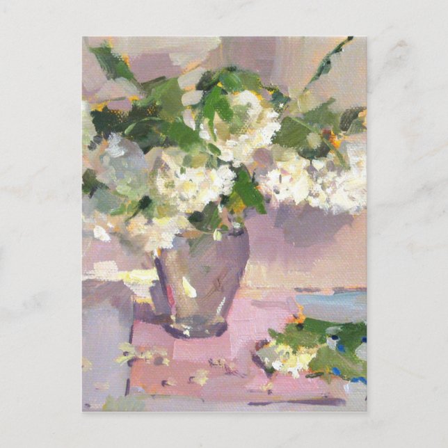 Postal artística "Bolas de nieve de primavera" (Anverso)