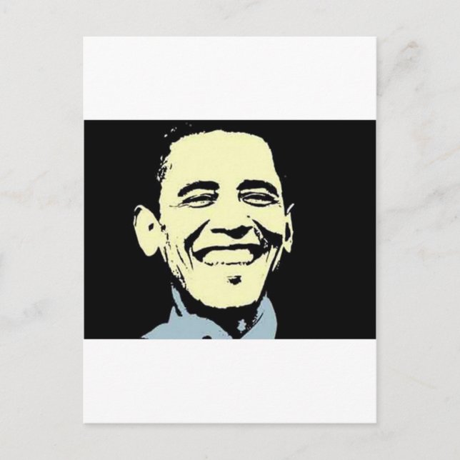 Postal artística de Barack Obama (Anverso)
