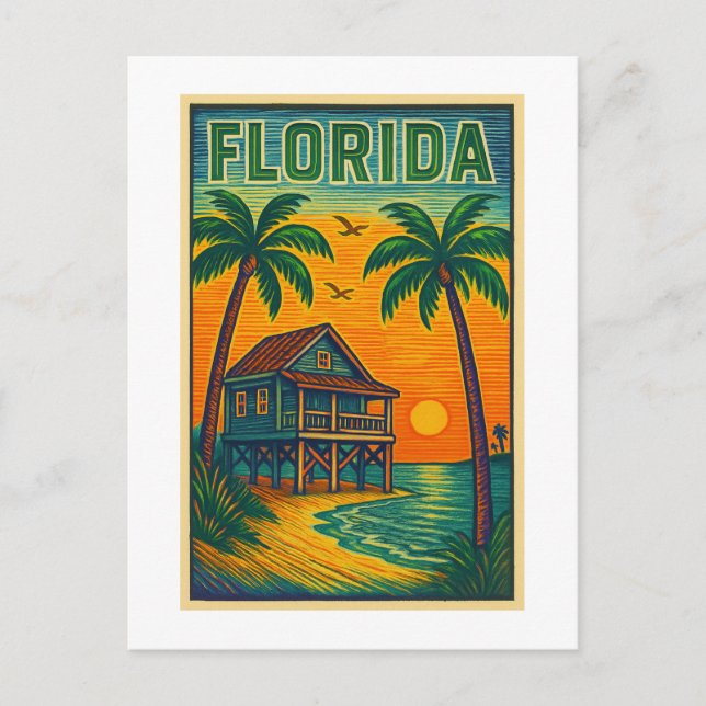 Postal artística de Florida (Anverso)