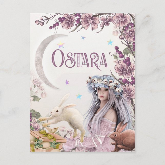 Postal artística de Ostara Pagan (Anverso)