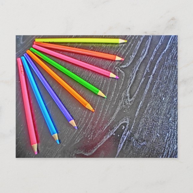 Postal artística del lápiz de color (Anverso)
