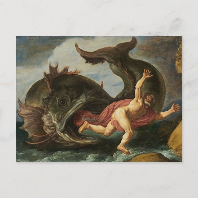 Postal artística "Jonah and the Whale" (Anverso)