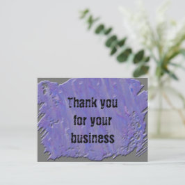 Postal Artístico Gracias por su Negocio Cliente