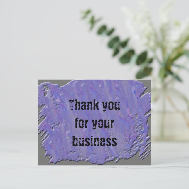 Postal Artístico Gracias por su Negocio Cliente (Anverso de pie)