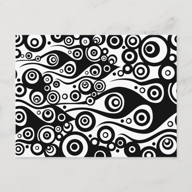 Postal ARTs de patrones - Llamas de círculo de tatuajes | (Anverso)