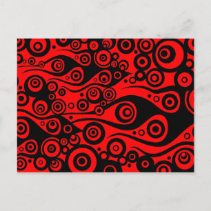 Postal ARTs de patrones - Llamas de círculo de tatuajes  