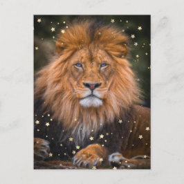 Postal *~* Artsy AP23 LION artística celeste SOFT Brown