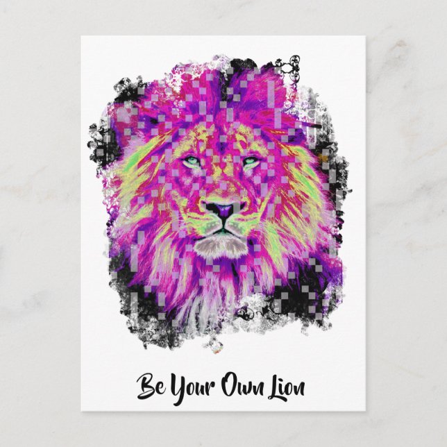 Postal *~* Artsy Artistic Painting Digital LION AP23 (Anverso)