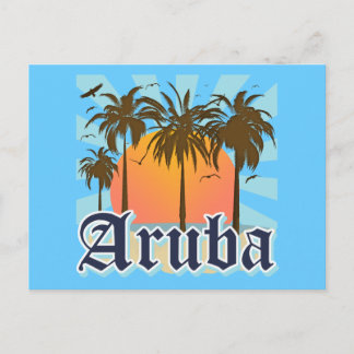 Postal Aruba Beach Sunset