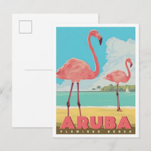 Postal Aruba Caribe Viajes Antiguos