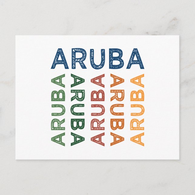 Postal Aruba Cute Colorful (Anverso)
